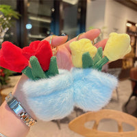 Evergreen Potted Tulip Plush Keychain