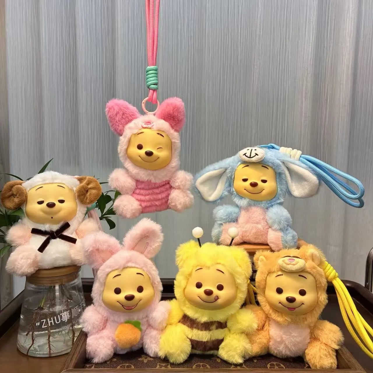 Pooh Naughty Party Plush Keychain