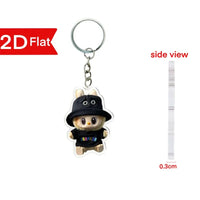 Labubu Flat Friends 2D Keychain