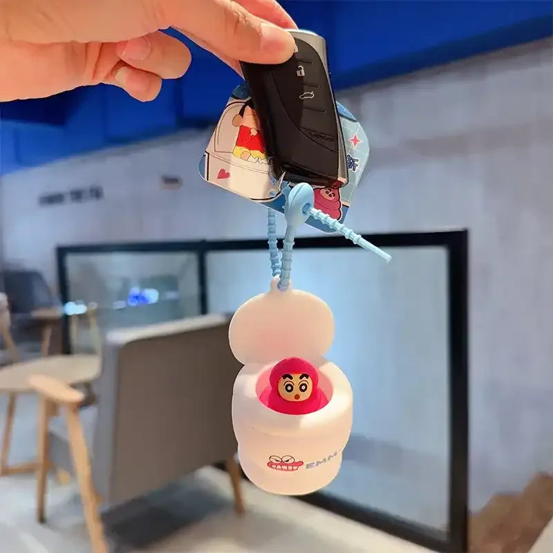 Shinichan Poop Pop-out Squishy Keychain