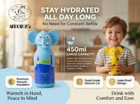 Afresh 365 3D Animal Head Double-Wall Insulated Bottle