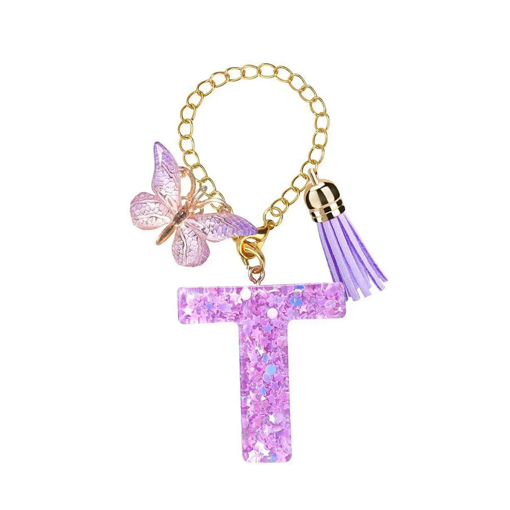 Butterfly Liquid Luxe Letter Charm