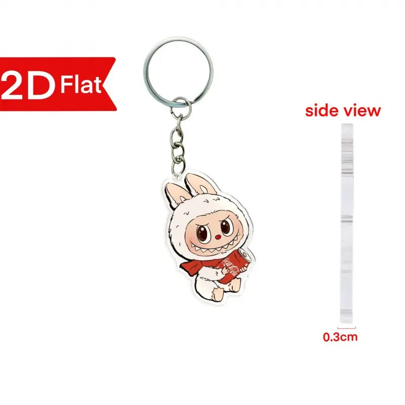 Labubu Flat Friends 2D Keychain