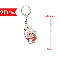 Labubu Flat Friends 2D Keychain