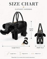 Nocturnia Tembo Titan Elephant 3D Handbag
