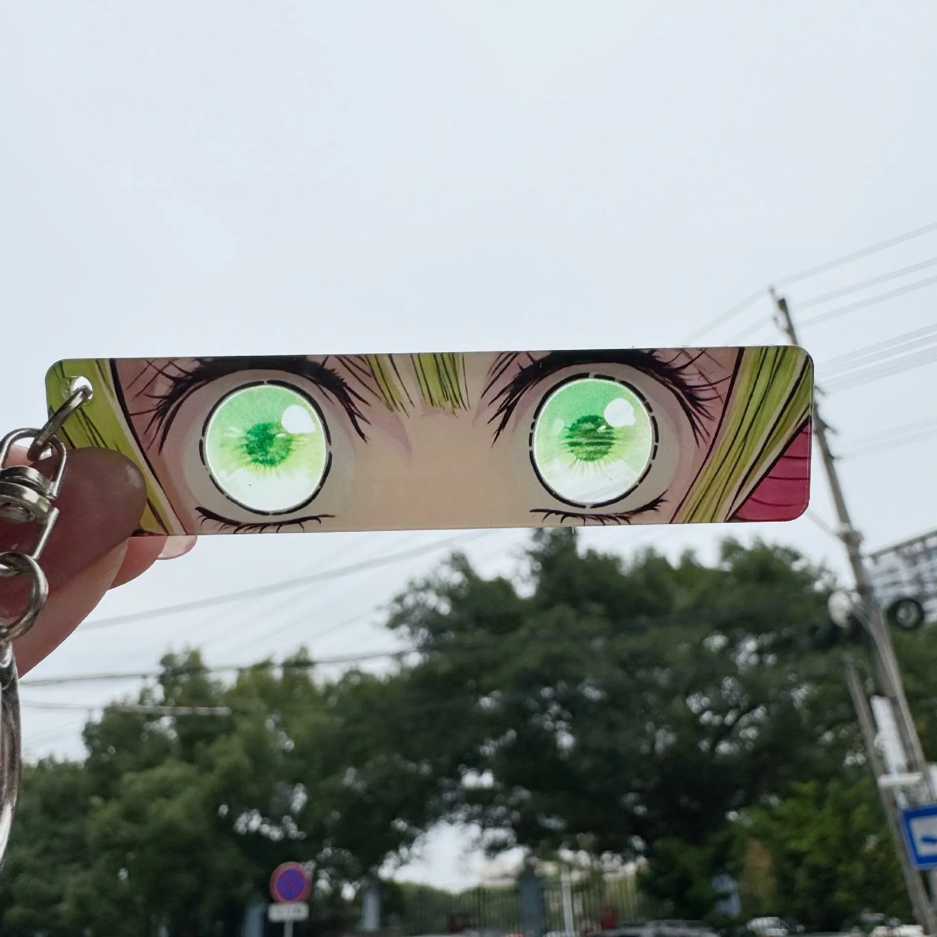 Demon Slayer Glowing Eyes Card Keychain
