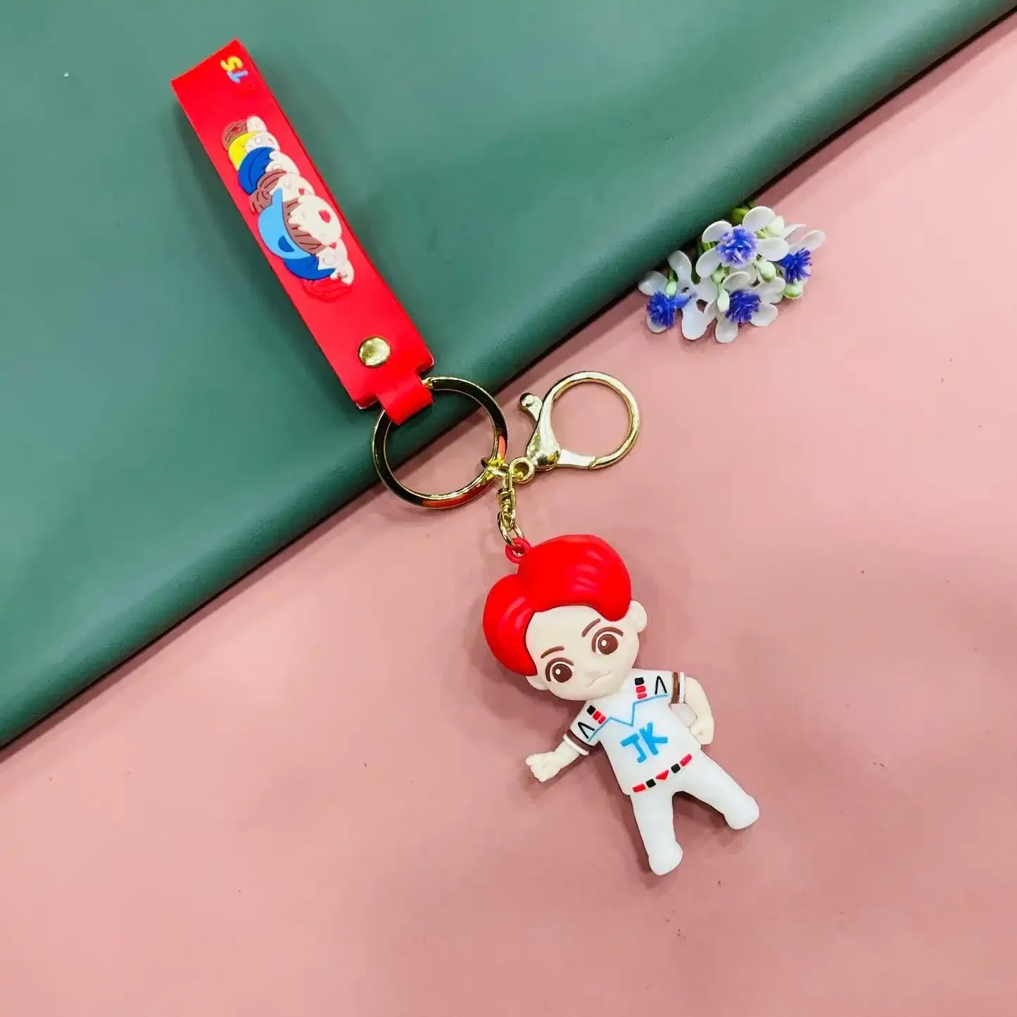 سلسلة مفاتيح BTS Vibrant Pop ثلاثية الأبعاد 