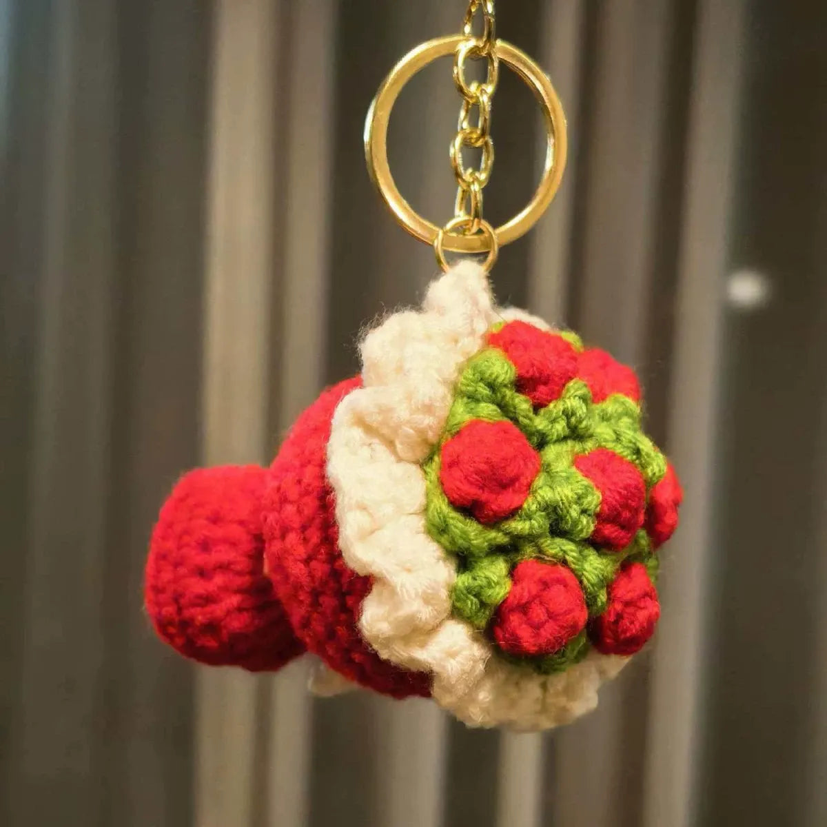 Handcrafted Crochet Flower Bouquet Bag Charm