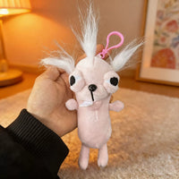 Tongue Out Chihuahua Plush Keychain