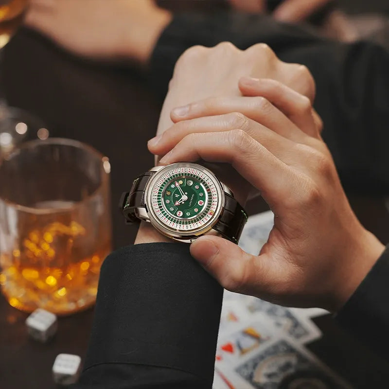 Lucky Harvey Player Series Poker Roulette Mechanical Watch