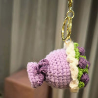 Handcrafted Crochet Flower Bouquet Bag Charm