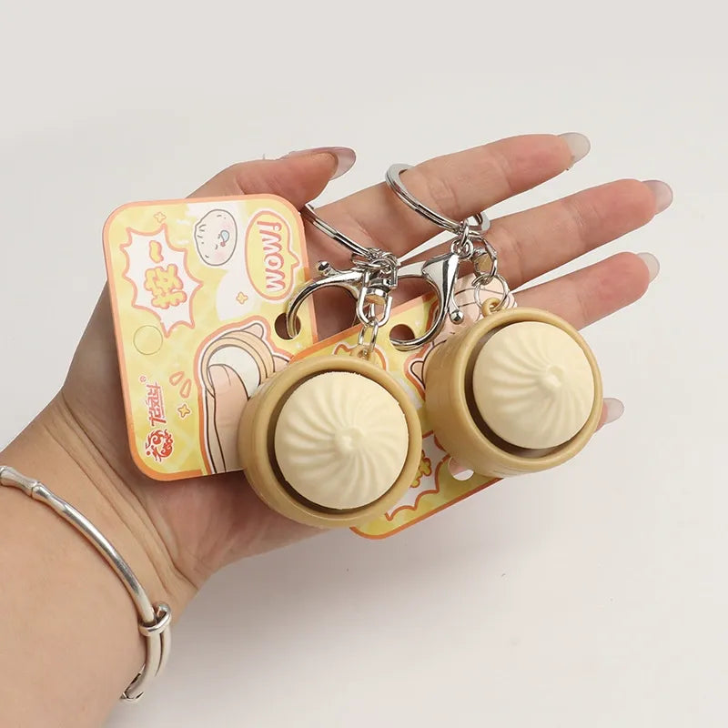 Steamed Baozi Stress Relief Keychain