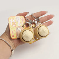Steamed Baozi Stress Relief Keychain