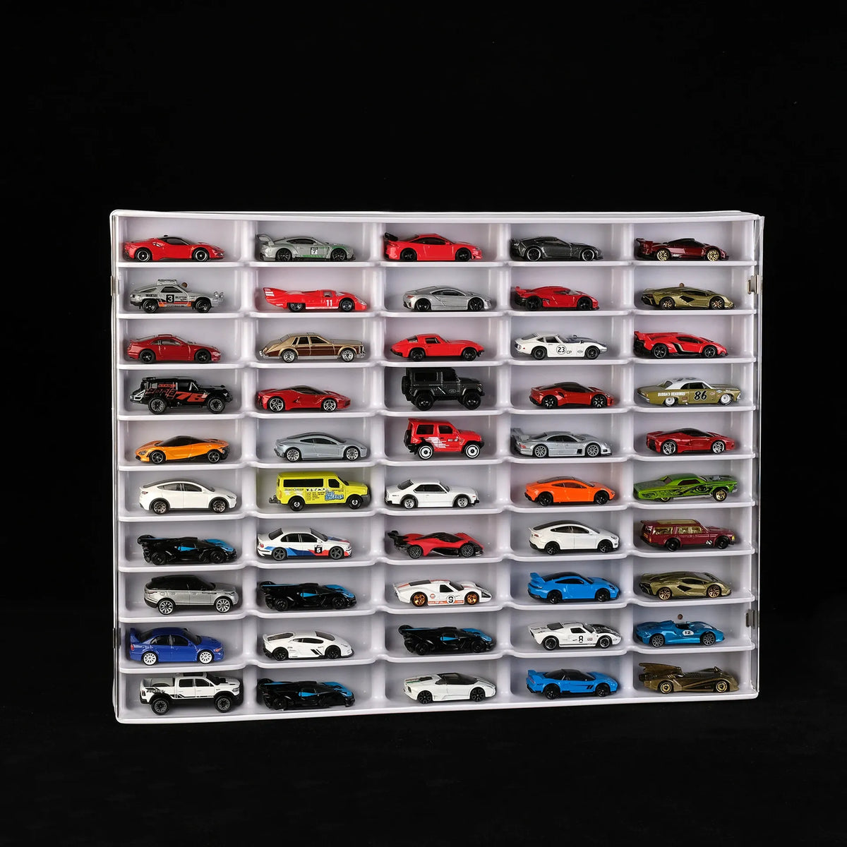 50-Slot Premium Acrylic Diecast Car Display Case