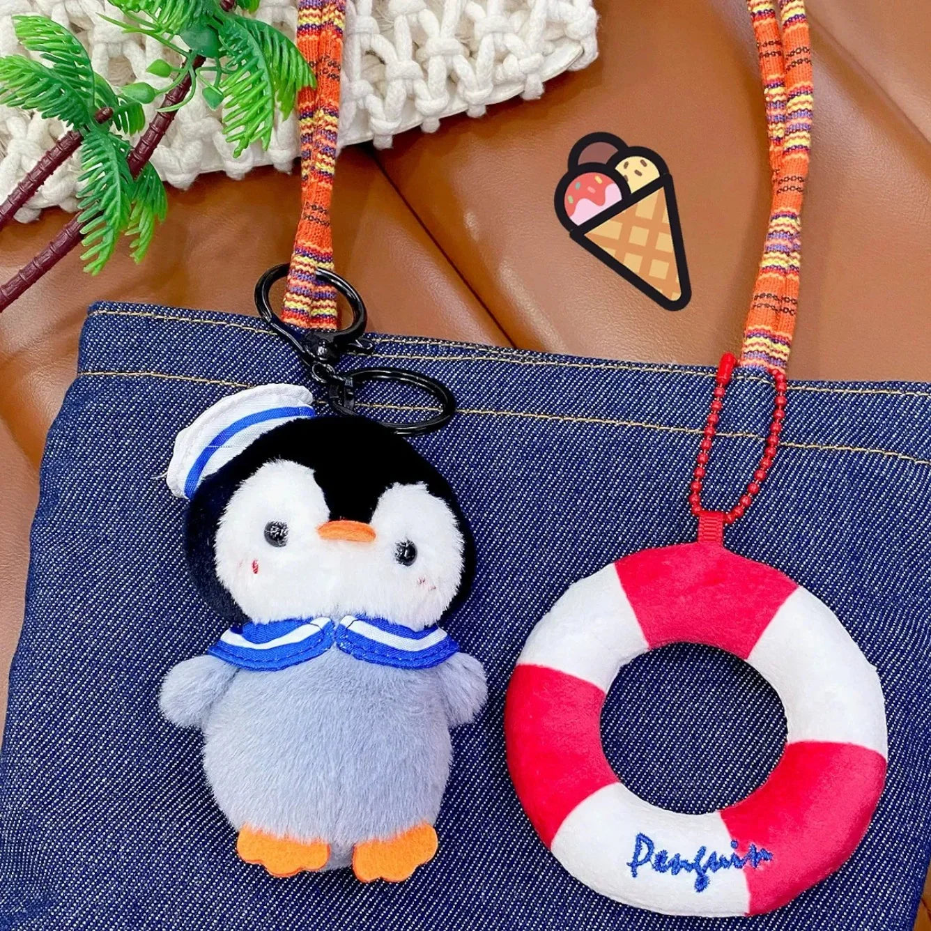 Arctic Sailor Penguin Plush Keychain