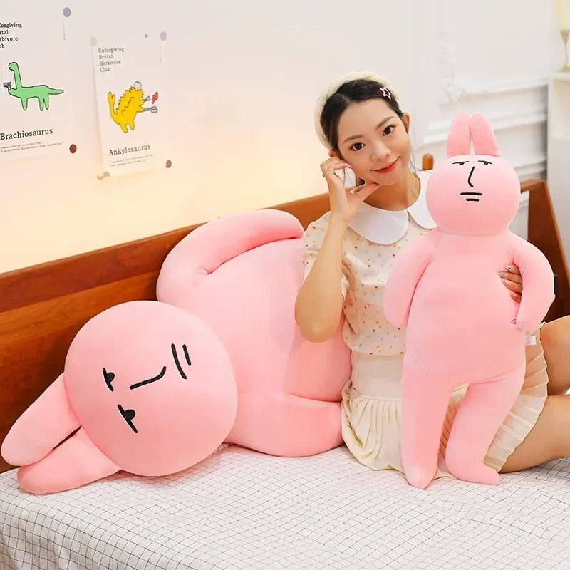 Pink Humanoid Rabbit Pink Humanoid Rabbit Plush Pillow