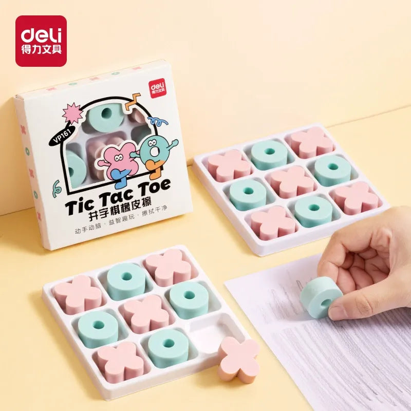 Deli VP161 Tic Tac Toe Erasers (Set of 9)
