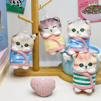 Mofusand Swaddled Kitten Plush Keychains