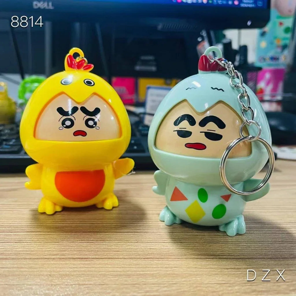 Shinichan Cheeky Chicken Expression Keychain
