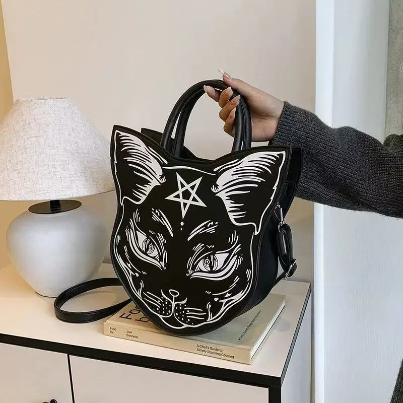 Nocturnia Familiar's Gaze Harajuku Cat Pentagram Bag