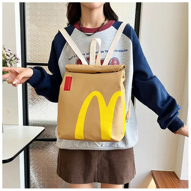 Cute McDonald's Vintage Canvas Backpack