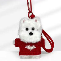 West Highland Sweater Heart Plush Keychain