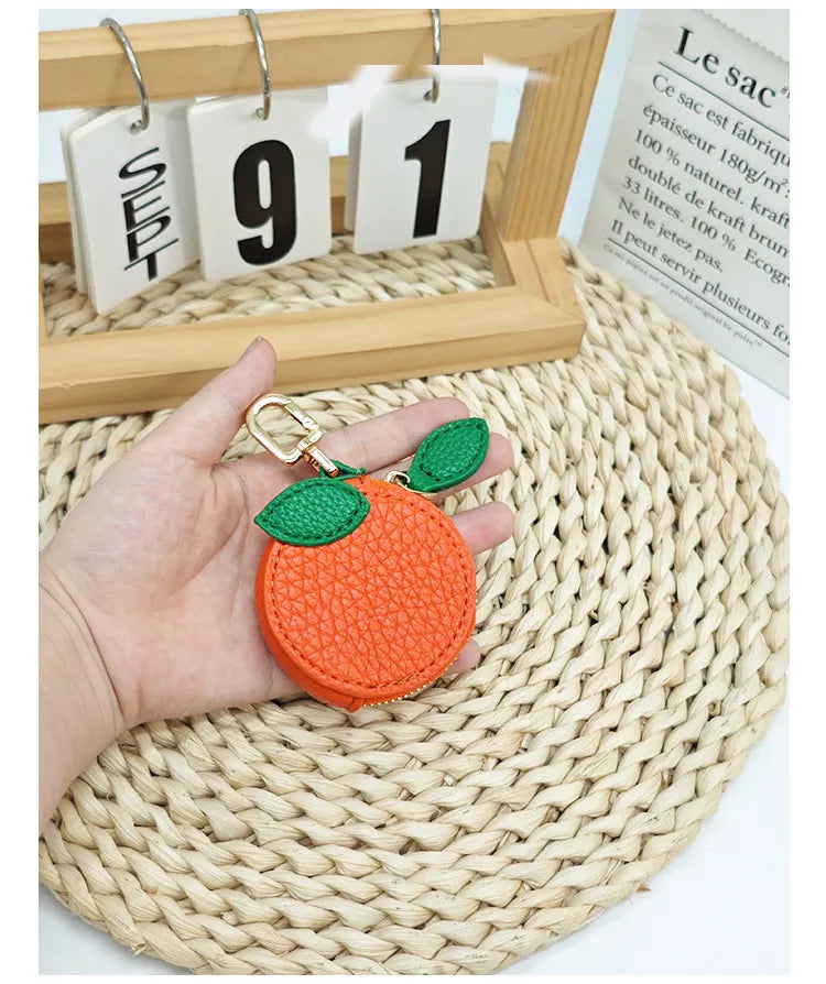 Fruity Charm Leather Bag Coin Purse