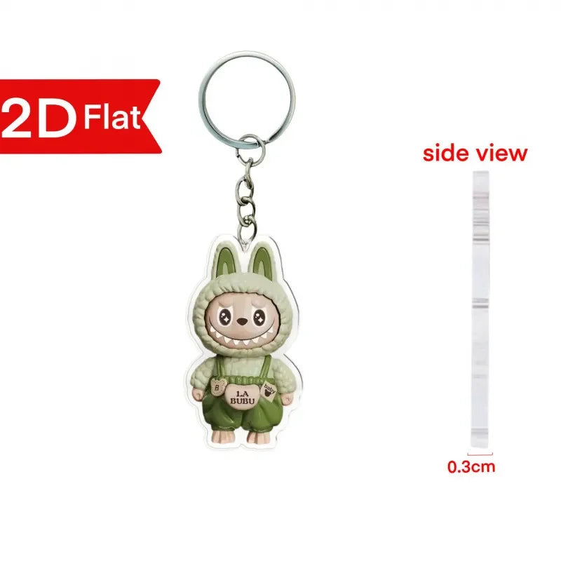 Labubu Flat Friends 2D Keychain