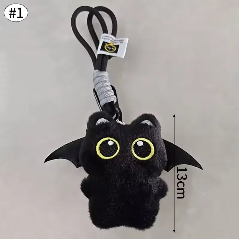 Black Hero Cat Plush Keychain