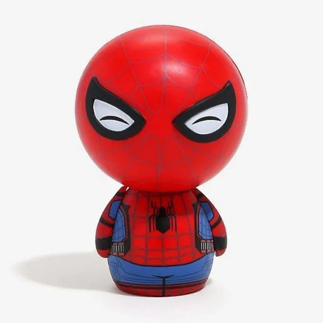 Spider-Man figurine with red and blue costume on a white background