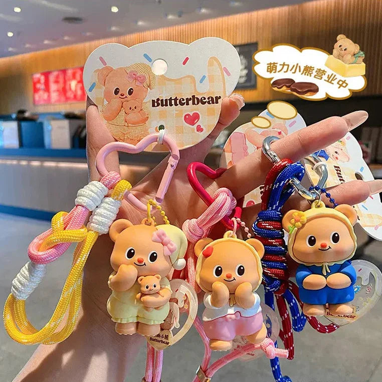 Butter Bear Sleepytime Snuggles Keychain
