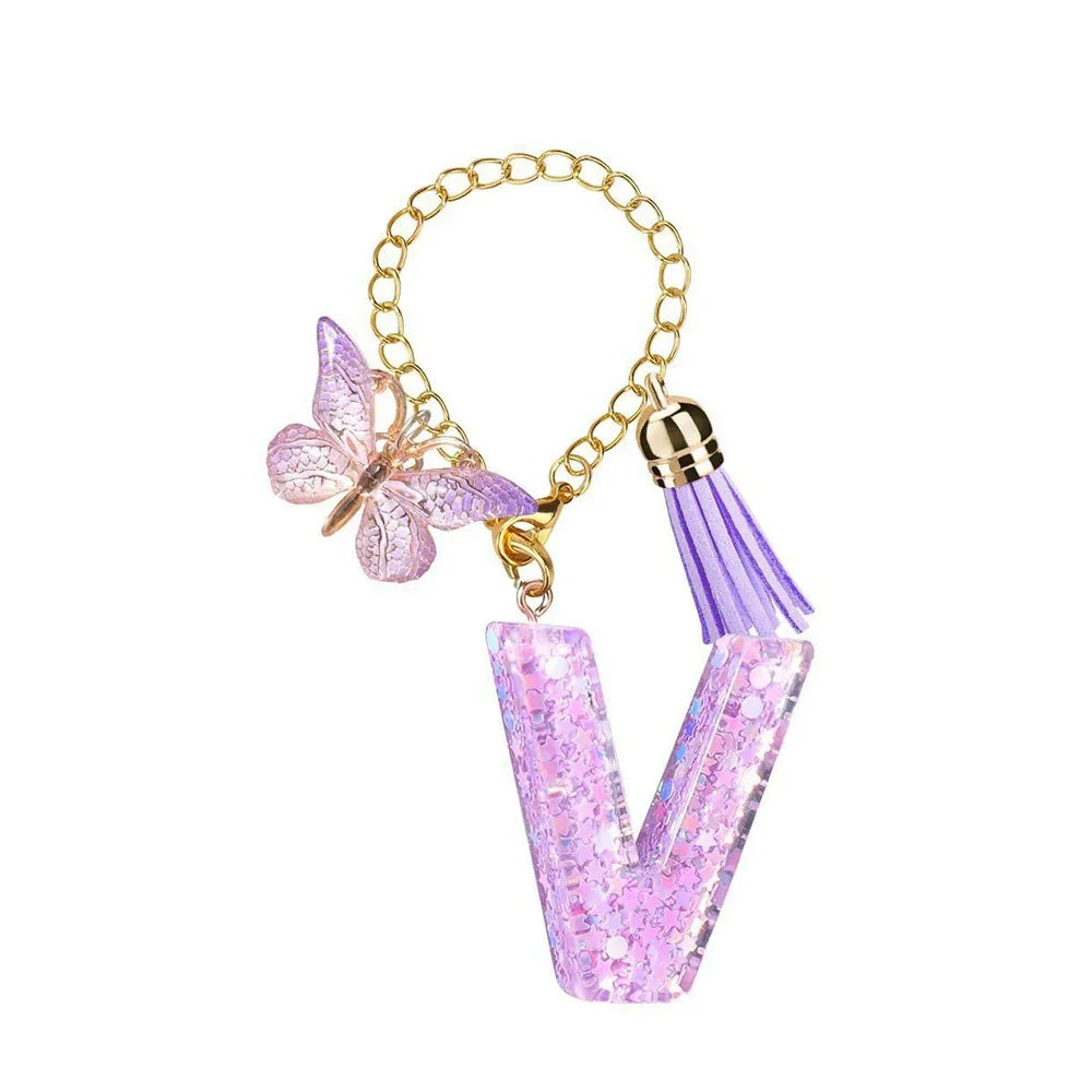Butterfly Liquid Luxe Letter Charm