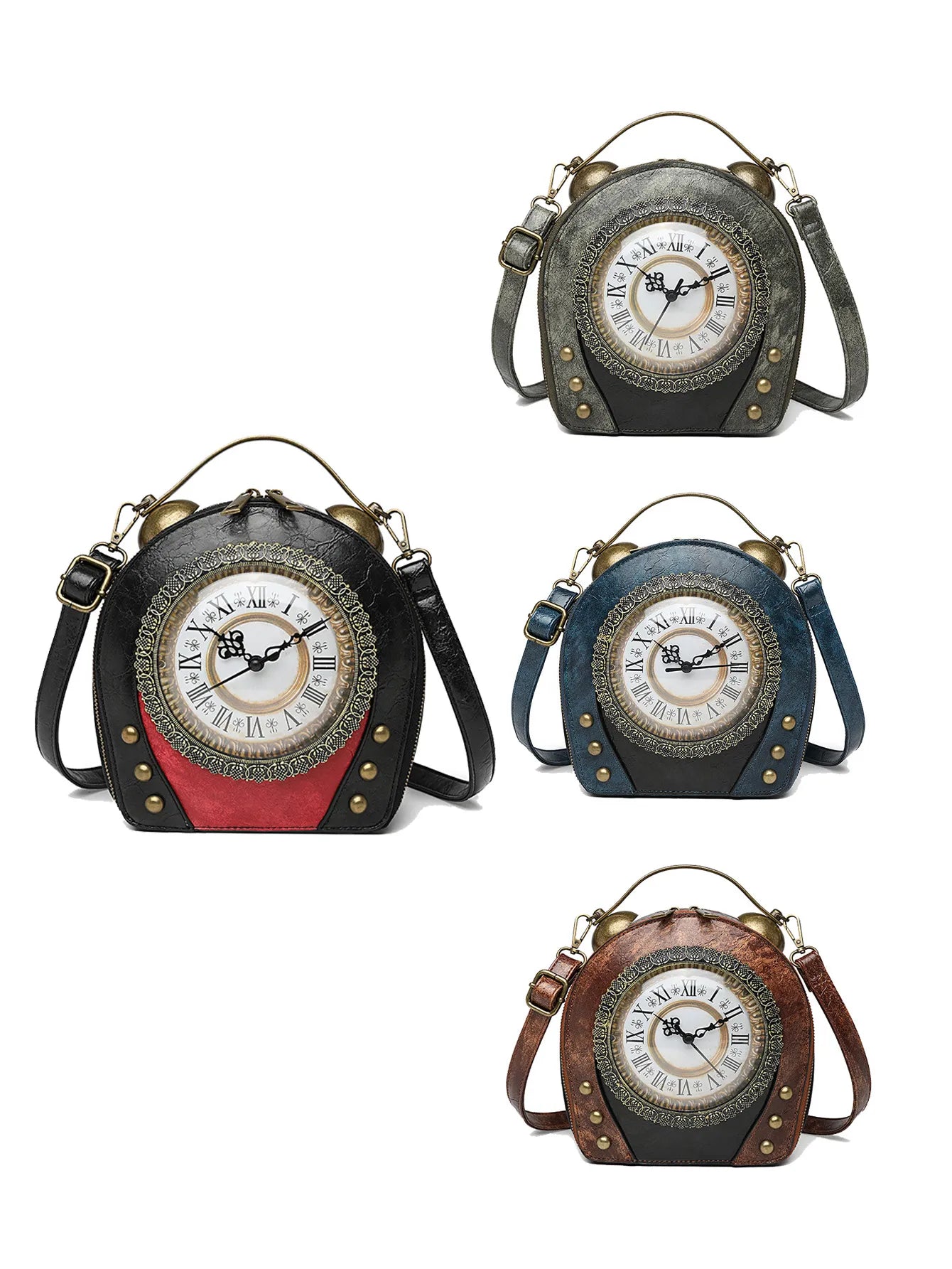Steampunk Dial Premium Clock Novelty Handbag