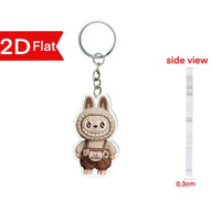 Labubu Flat Friends 2D Keychain