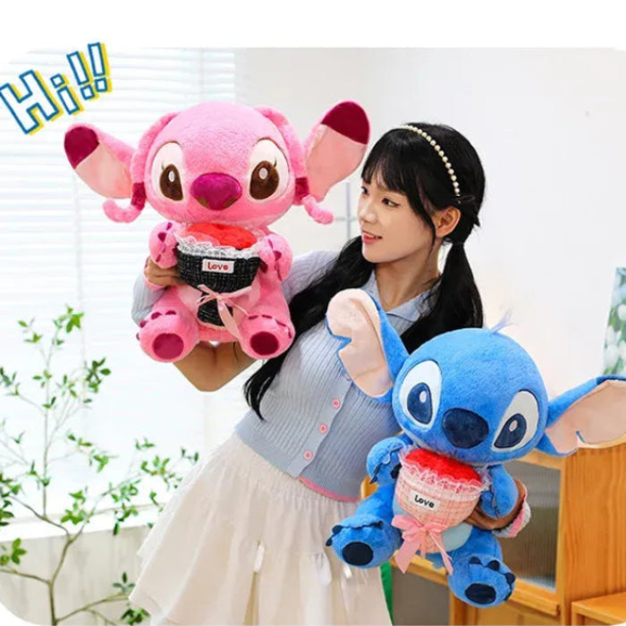 Stitch & Angel Romance Bouquet Plushie (30 cm)