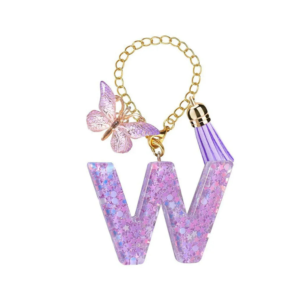 Butterfly Liquid Luxe Letter Charm