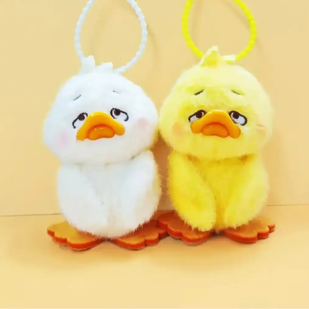 Moody Upset Duck Plush Keychain