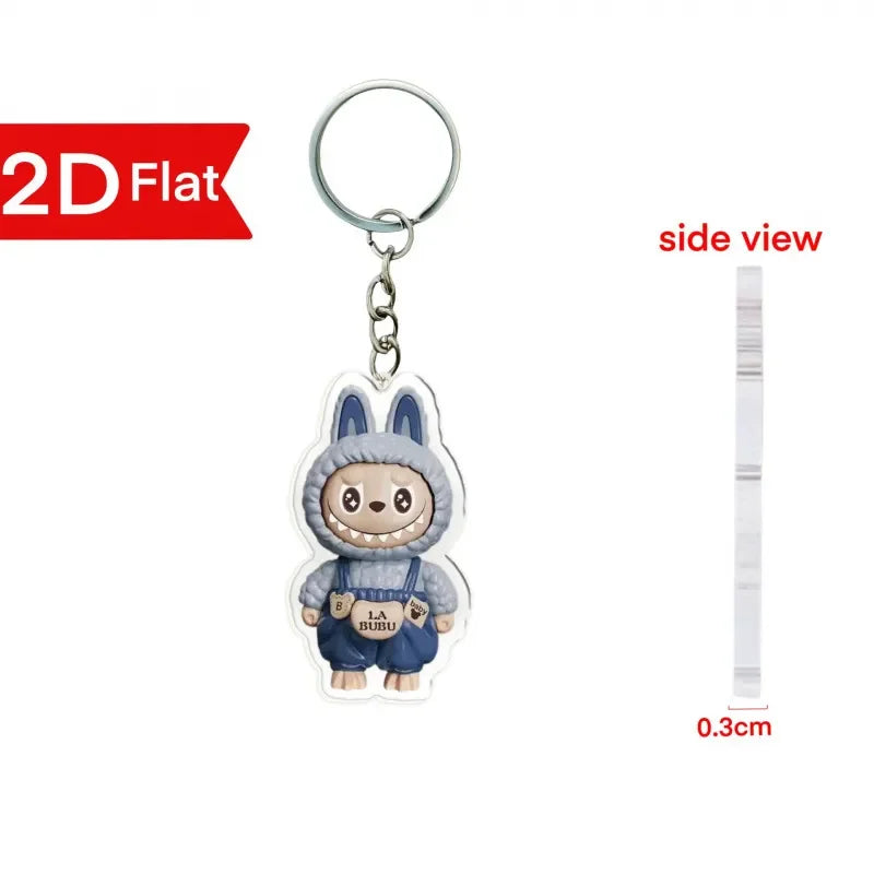 Labubu Flat Friends 2D Keychain