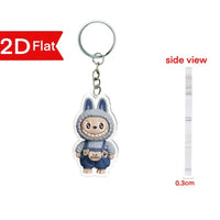 Labubu Flat Friends 2D Keychain