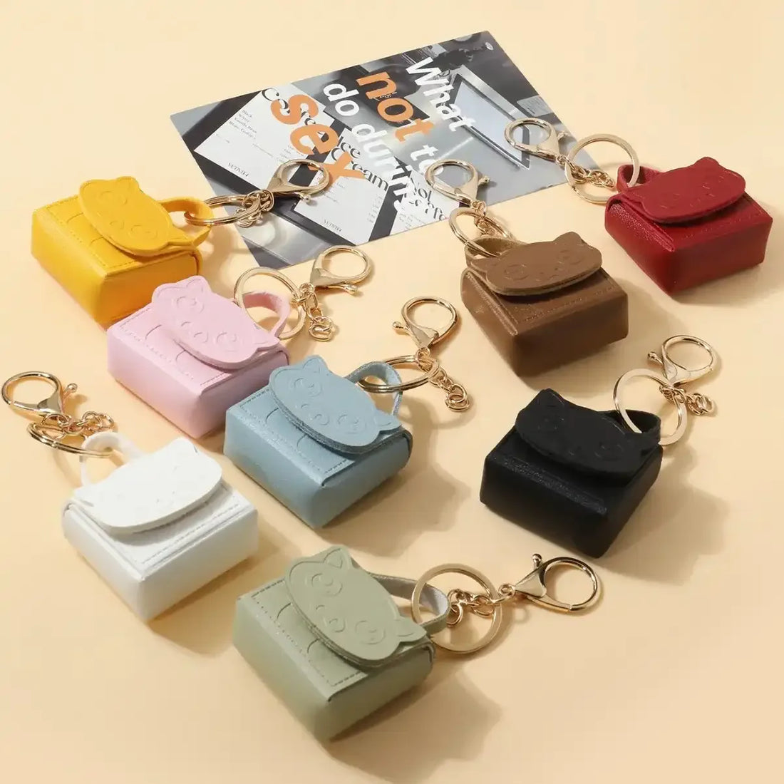 Feline Finesse Cat Purse Keychain