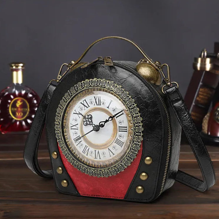 Steampunk Dial Premium Clock Novelty Handbag