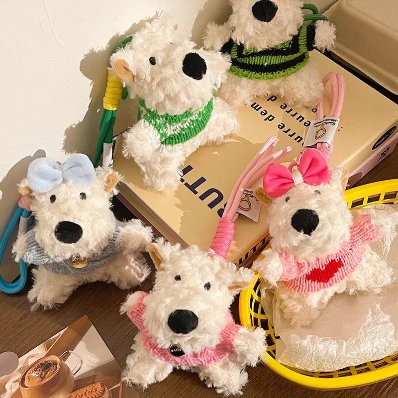 West Highland Vogue Pup Plush Keychain