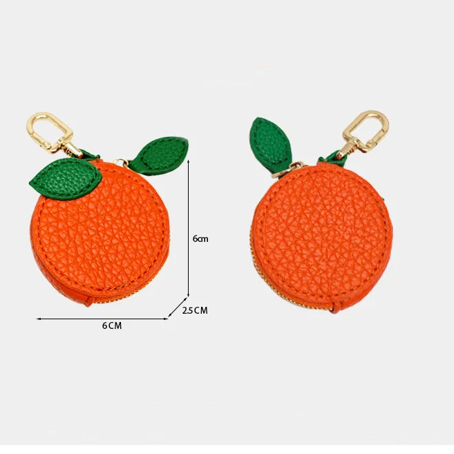 Fruity Charm Leather Bag Coin Purse