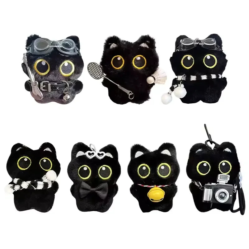 Black Hero Cat Plush Keychain