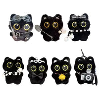 Black Hero Cat Plush Keychain