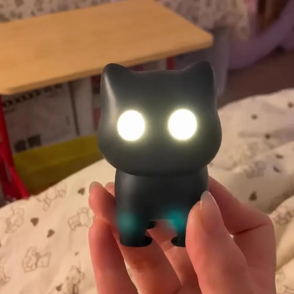 Black Cat Egg Switch Light & Sound Keychain