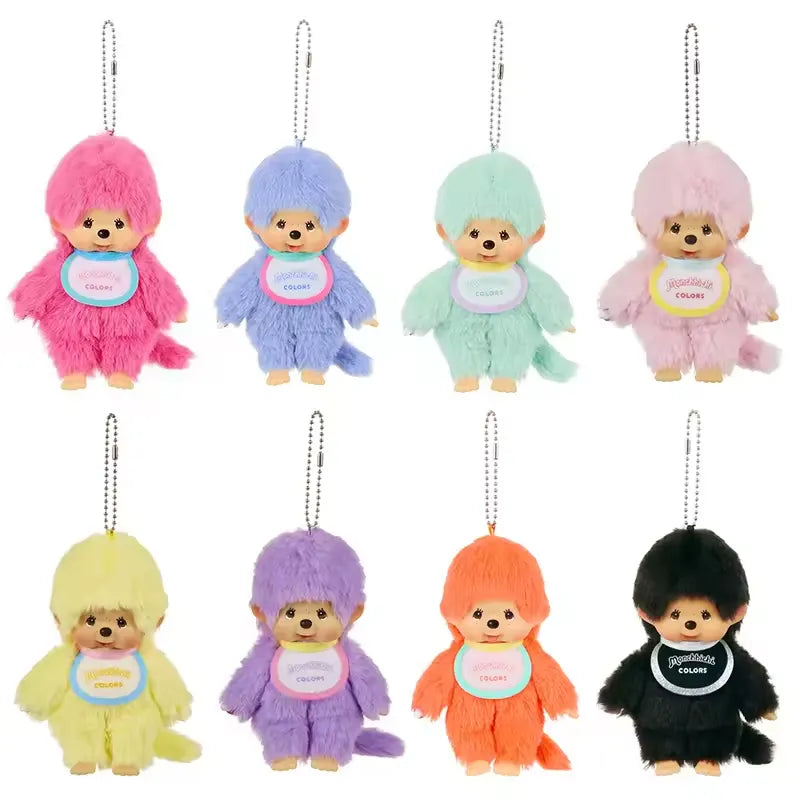 もんちゃんフォッシルコーラル　天珠　1-319 Monchichi Color Series Plush Keychain