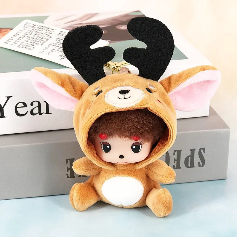 Monchhichi Menagerie Hooded Plush Keychain