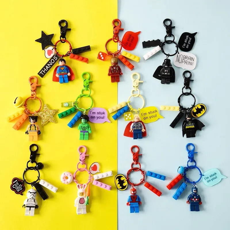 Brick Brigade Hero Blocks Keychain