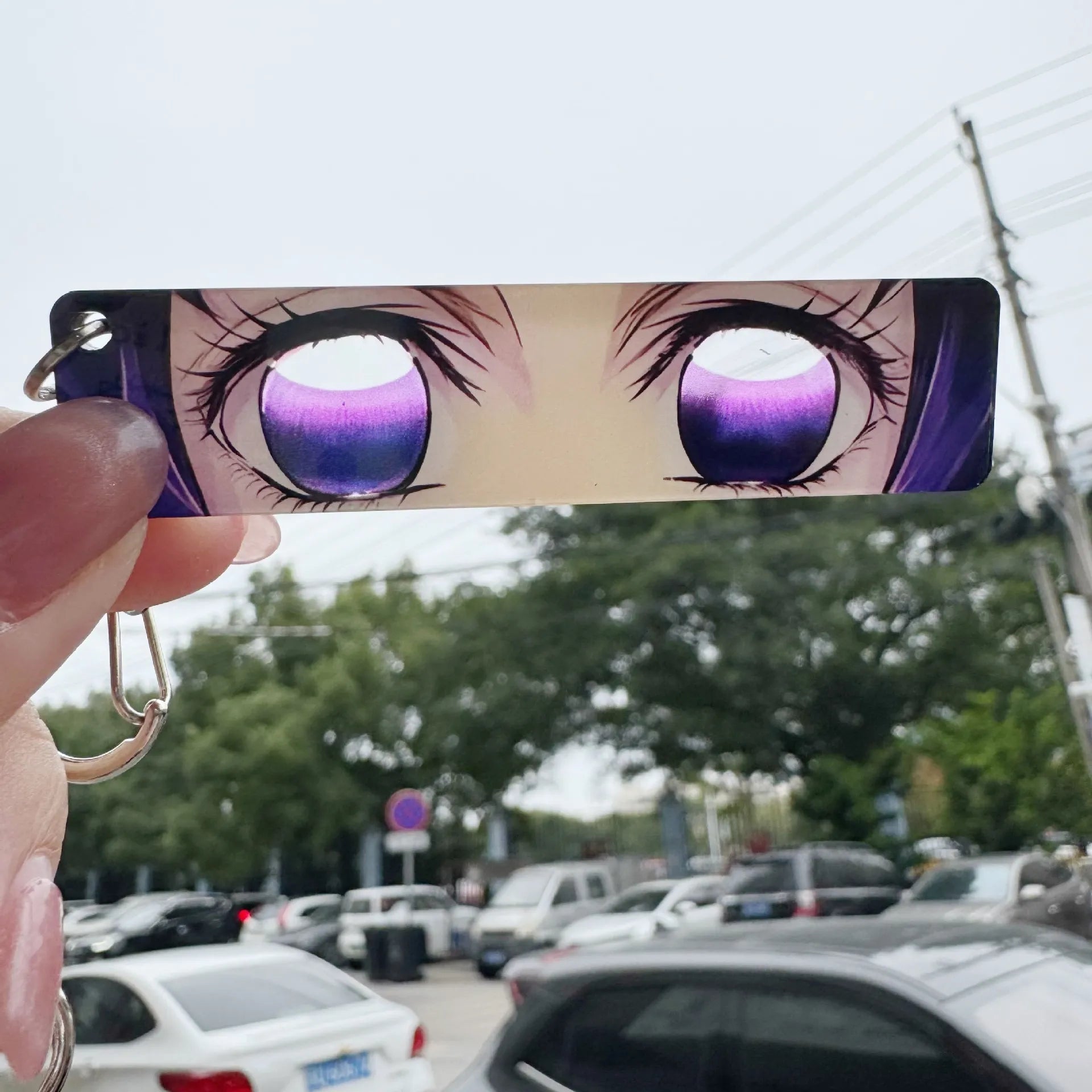Demon Slayer Glowing Eyes Card Keychain
